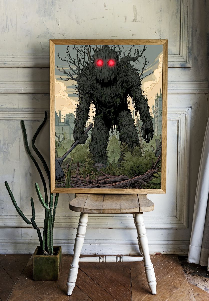 Forest Giant Digital Art Poster. — room view 1