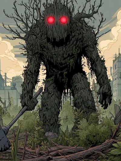 Forest Giant Digital Art Poster. poster
