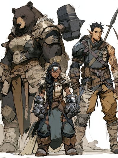 Fantasy Adventurers Illustration Poster. poster