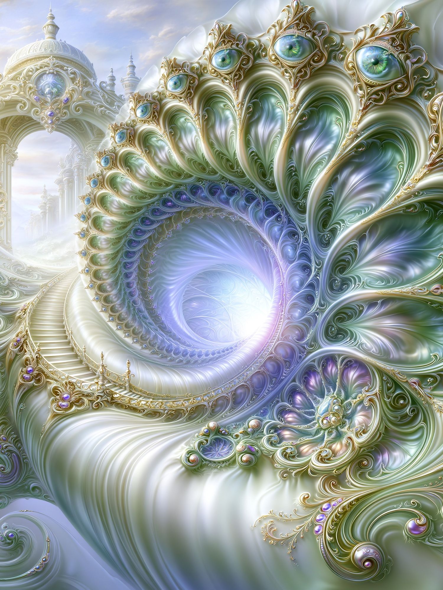 Celestial Eye Portal Abstract Print. poster detail