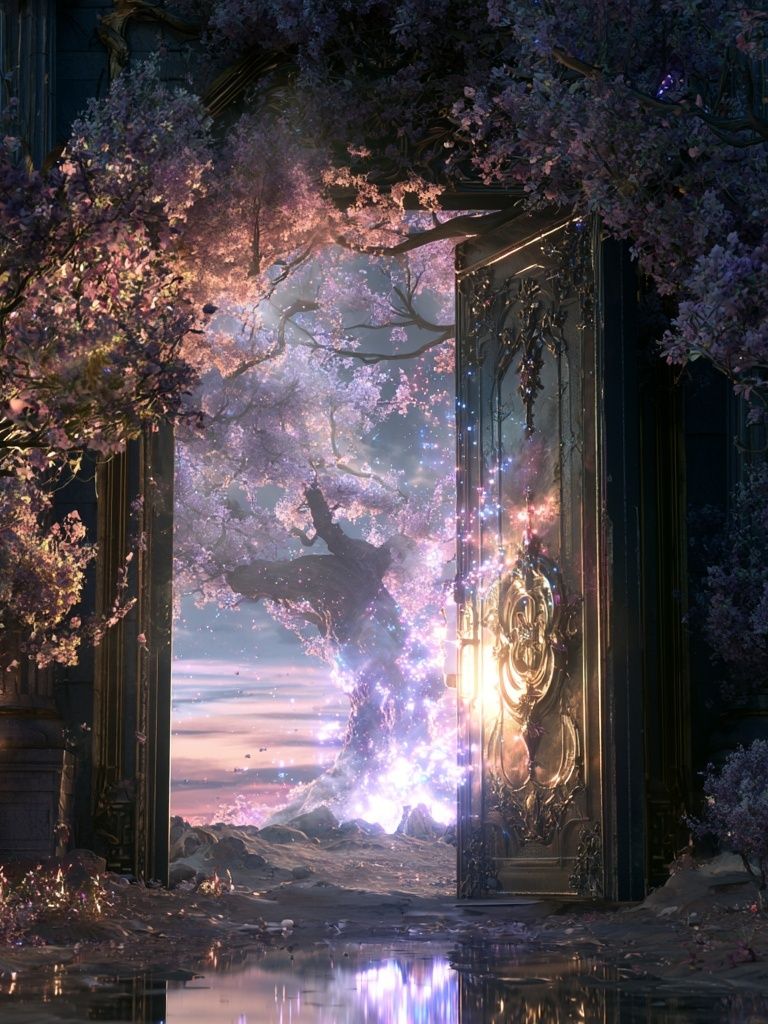 Enchanted Blossom Portal Print. poster detail