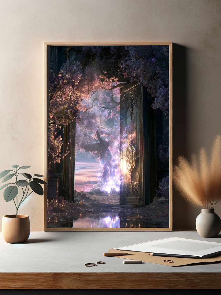 Enchanted Blossom Portal Print. — room view 2