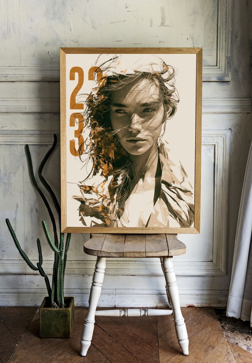 Abstract Portrait 12 13 Print. — room view 1