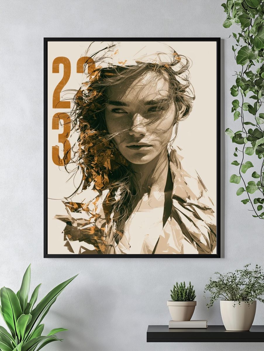 Abstract Portrait 12 13 Print. — room view 4