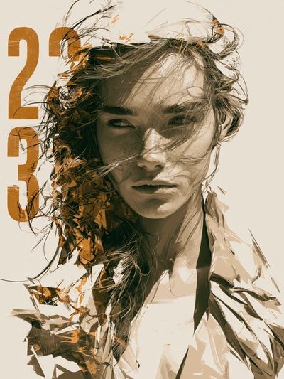 Abstract Portrait 12 13 Print. poster