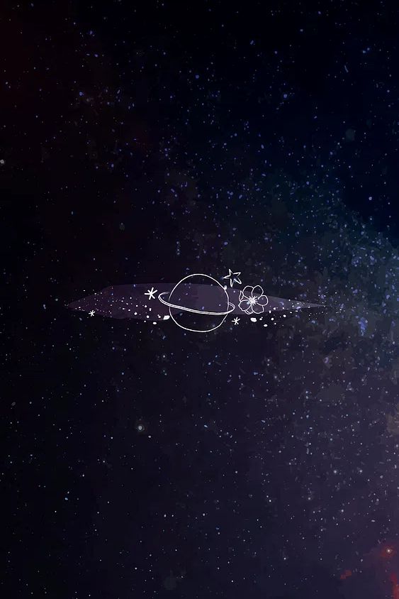 Minimal line art galaxy mobile. poster — illustration art