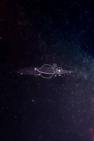 Minimal line art galaxy mobile. poster