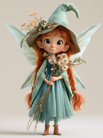 Whimsical Fairy Girl Illustration Poster. poster