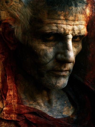 Ancient Warrior Portrait Print.