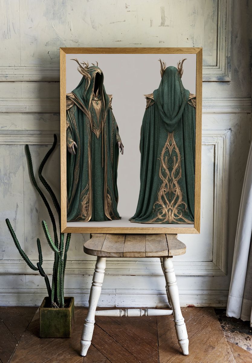 Forest Guardian Fantasy Illustration Poster. — room view 1