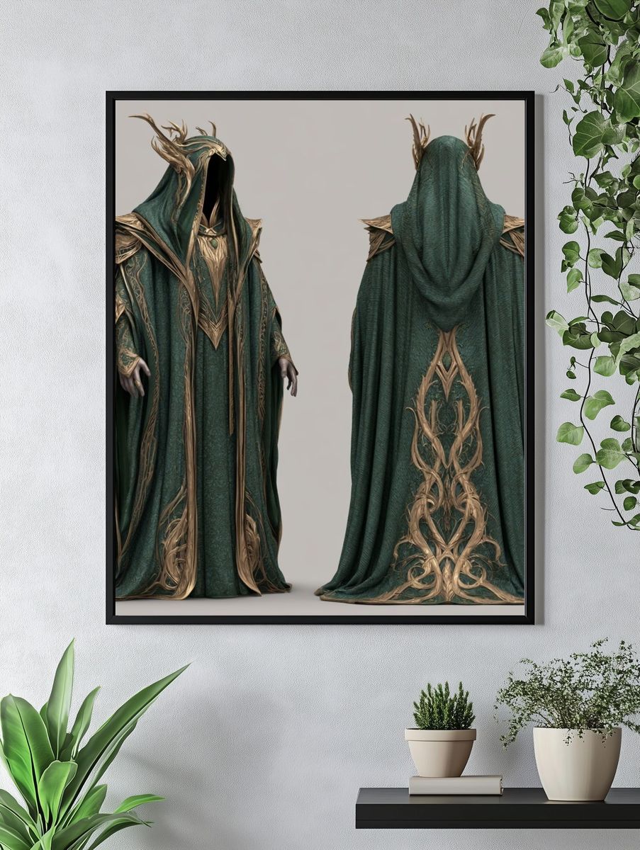 Forest Guardian Fantasy Illustration Poster. — room view 4