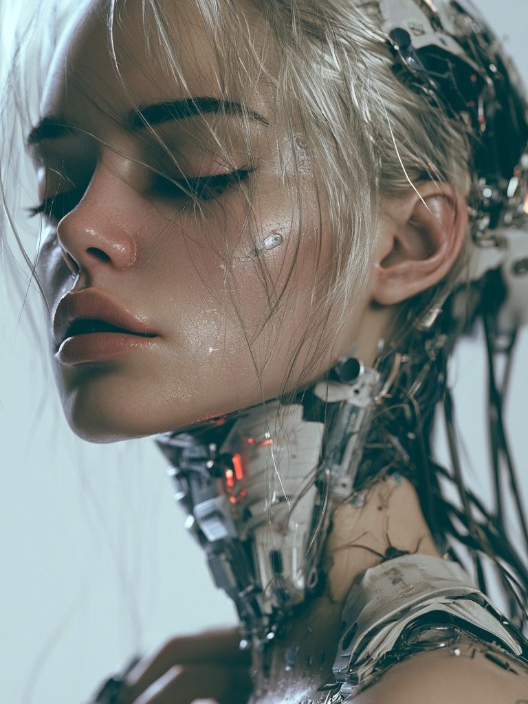 Cybernetic Portrait — Sci-Fi Print. poster — illustration art