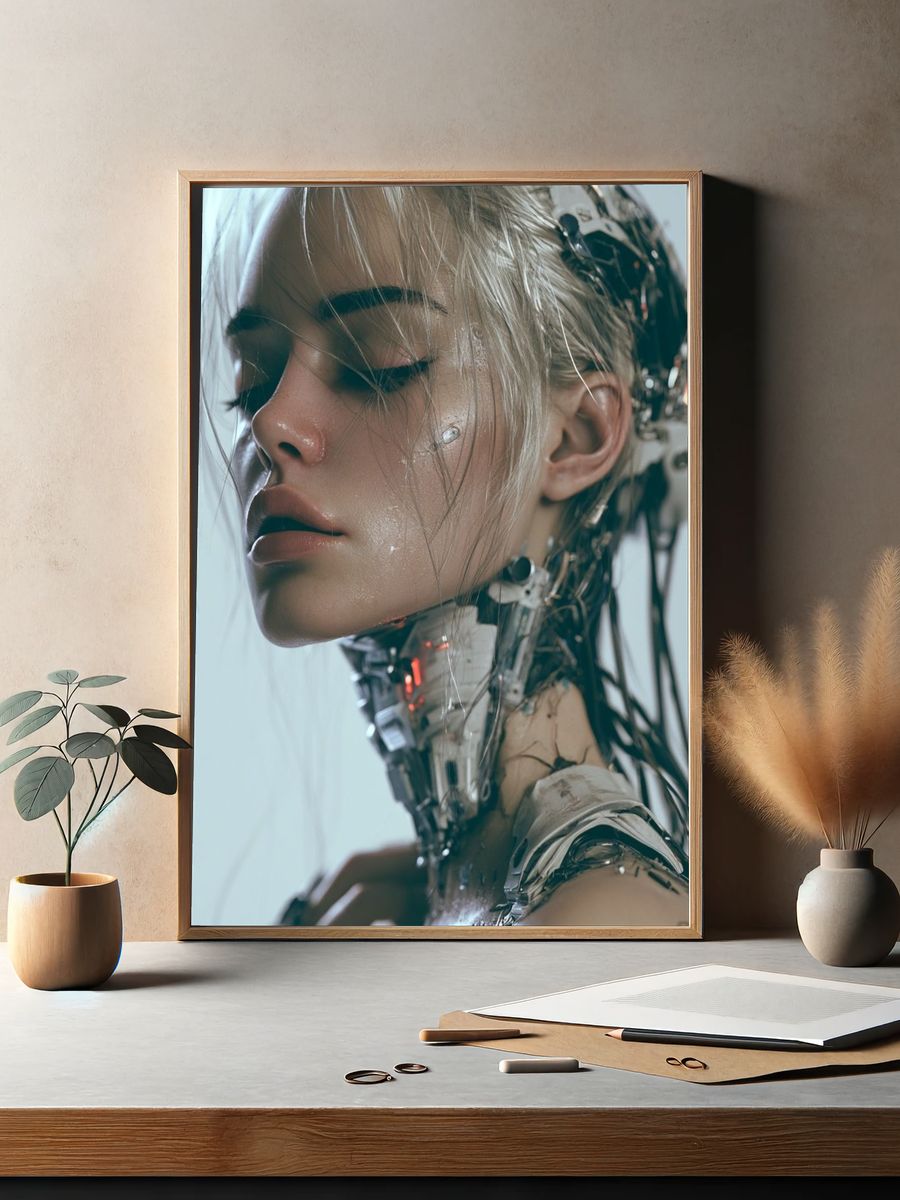 Cybernetic Portrait — Sci-Fi Print. — room view 2