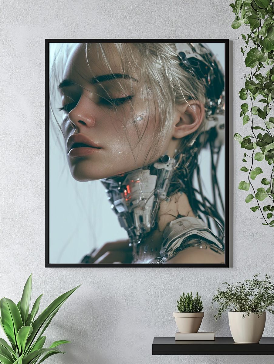 Cybernetic Portrait — Sci-Fi Print. — room view 4