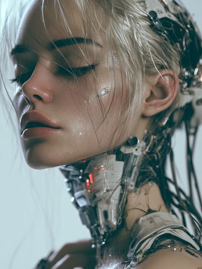 Cybernetic Portrait — Sci-Fi Print.