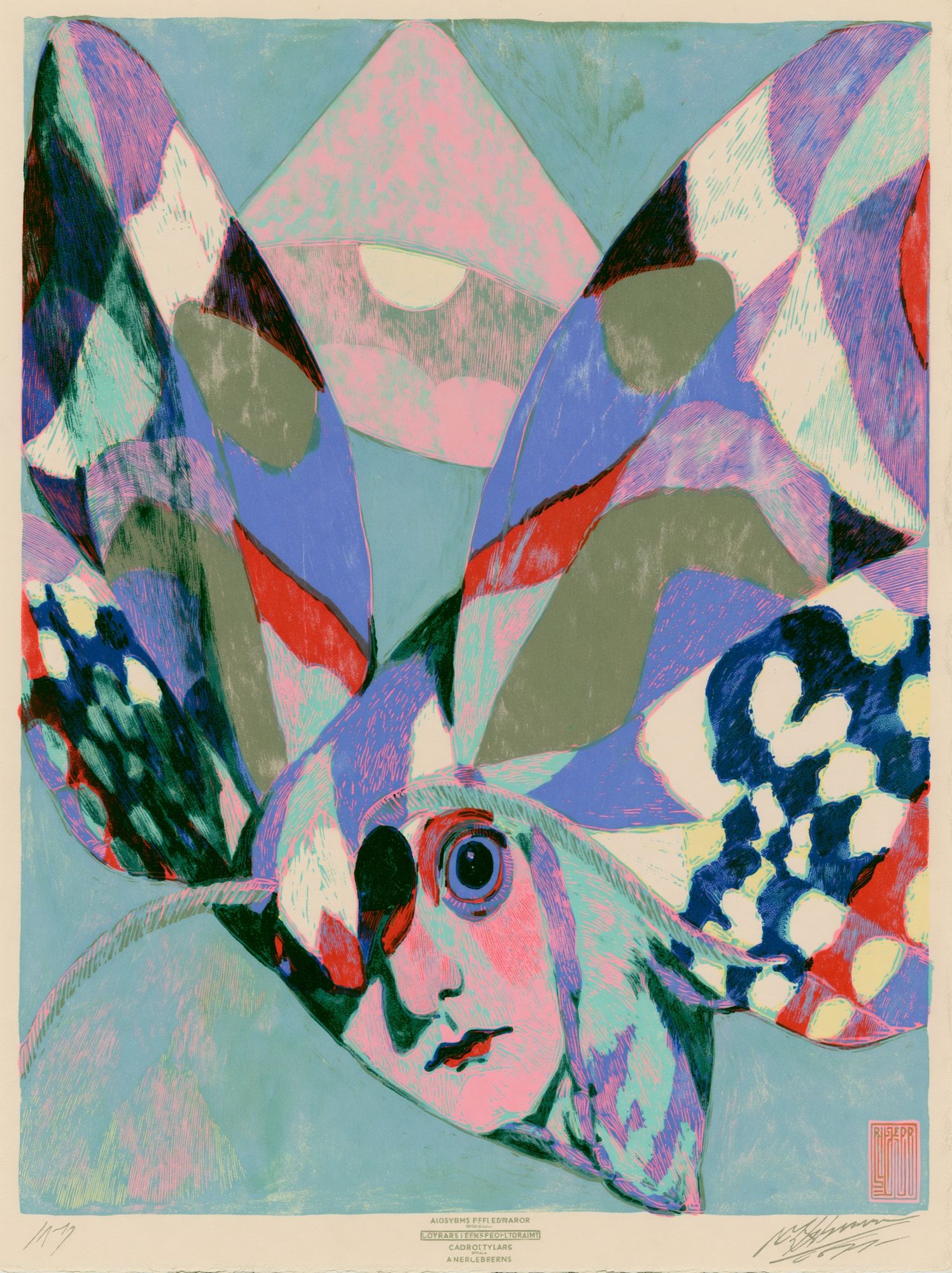 Abstract Bird Collage Poster. poster — illustration art
