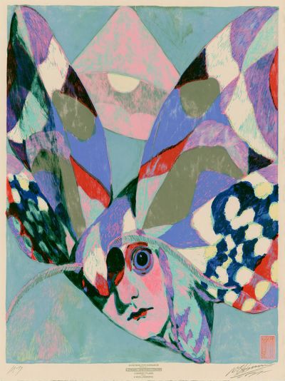 Abstract Bird Collage Poster. poster