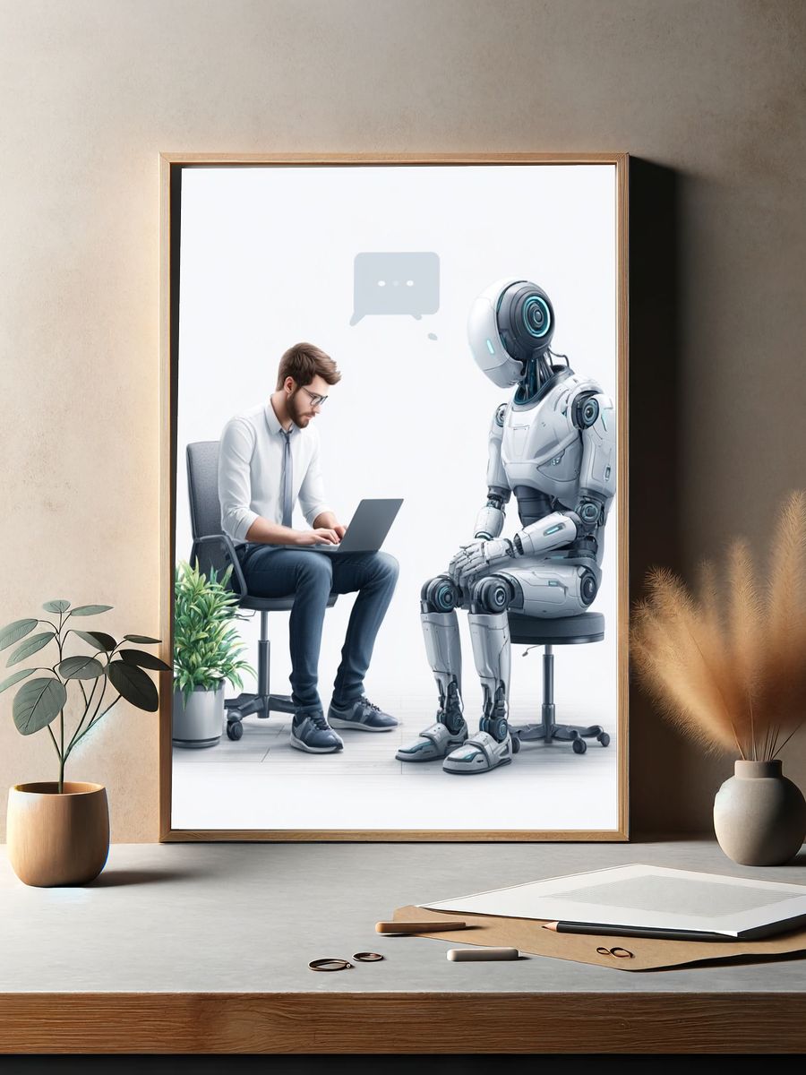 Human and Robot Conversation Poster. — room view 2