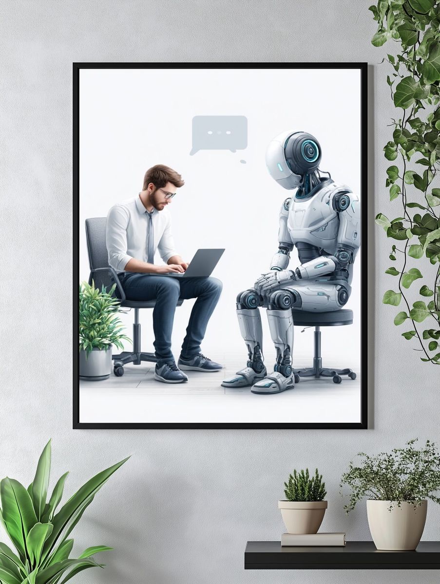 Human and Robot Conversation Poster. — room view 4