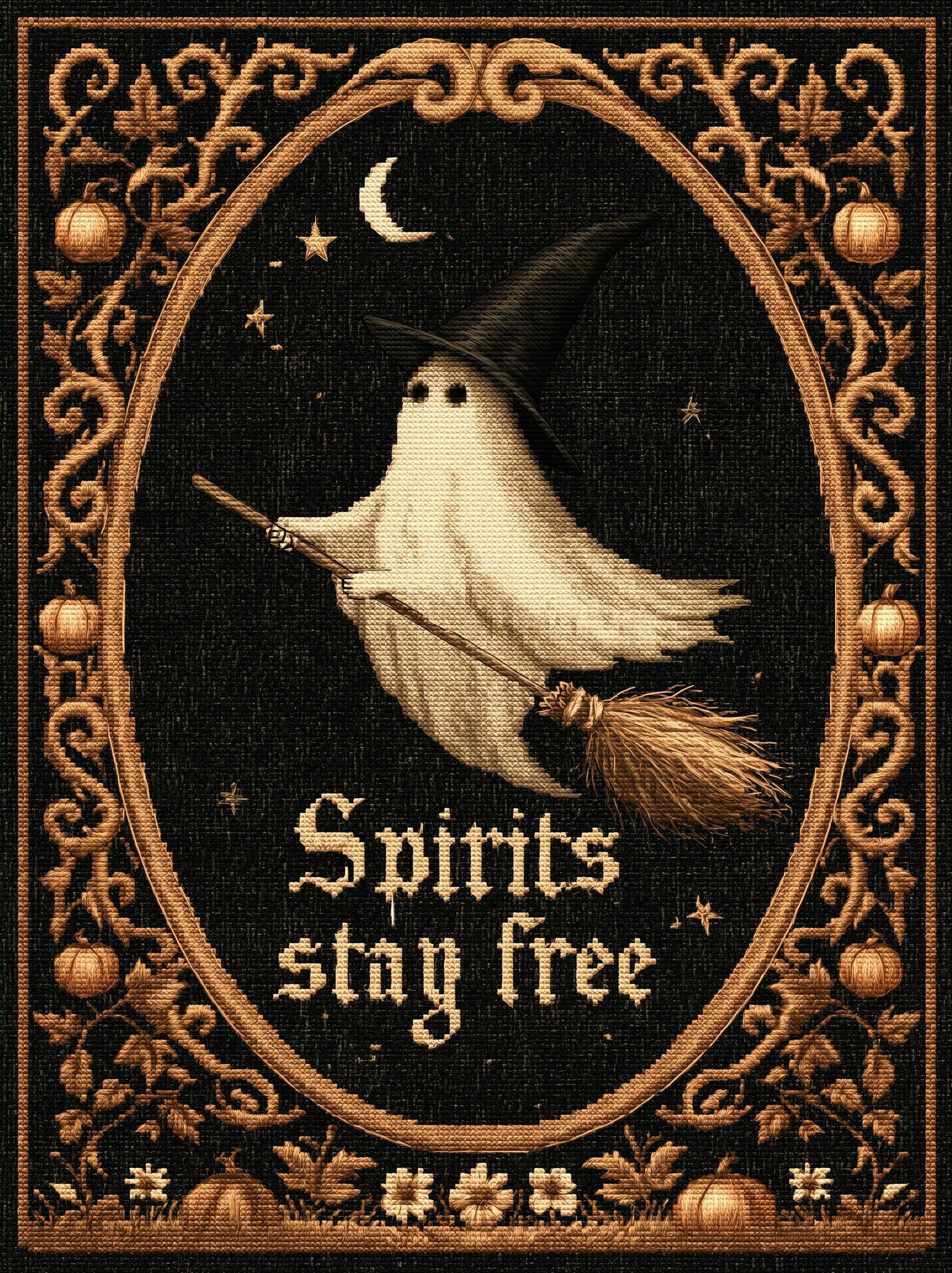 Spirits Stay Free Witch Poster. poster — illustration art