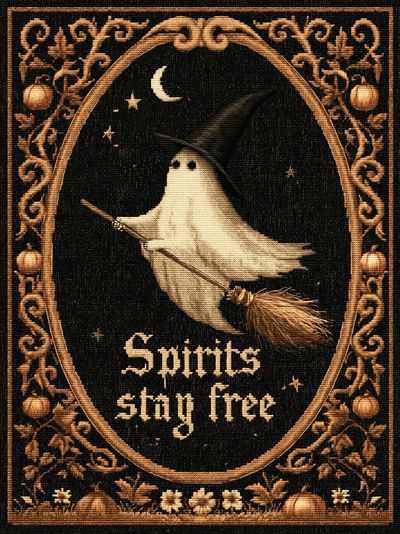 Spirits Stay Free Witch Poster. poster