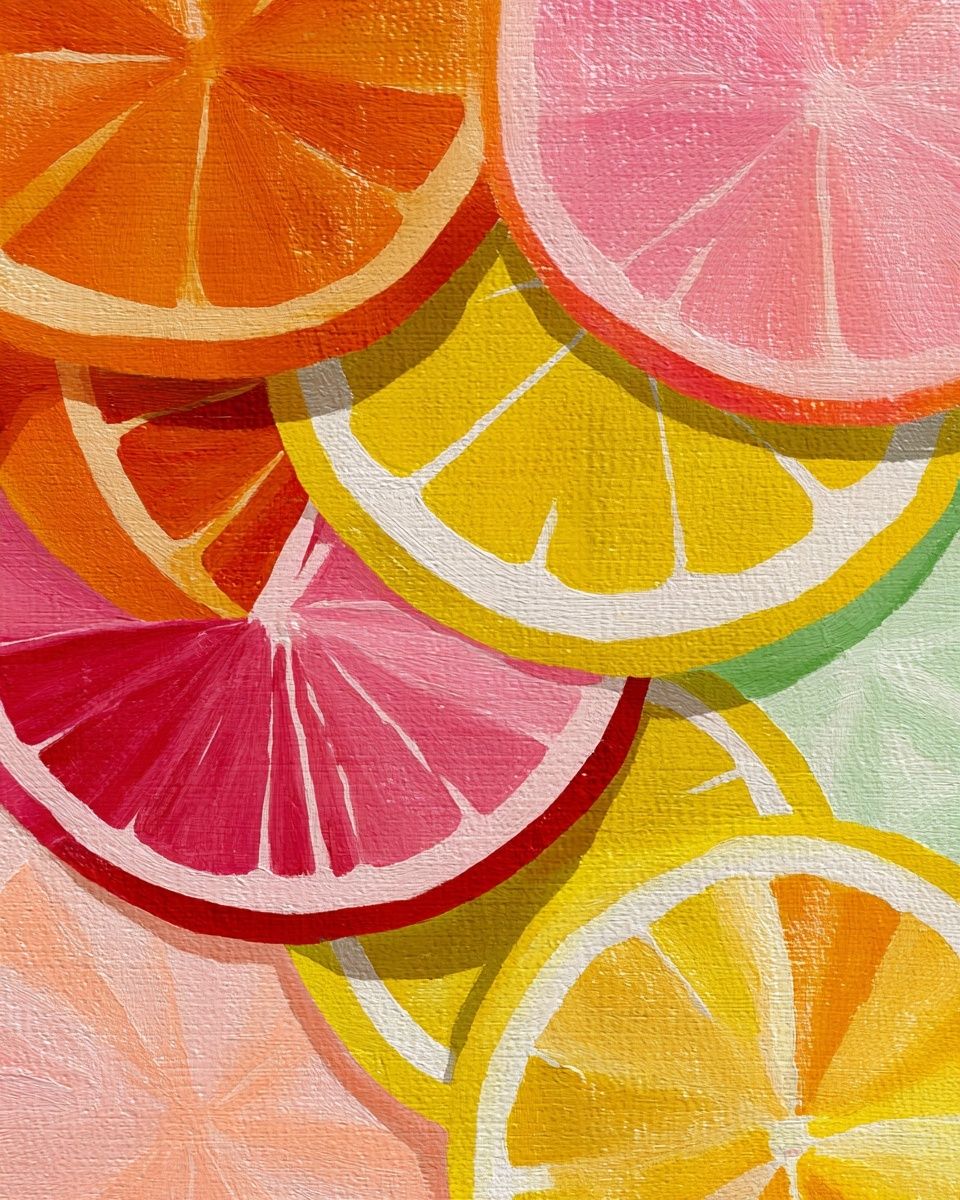 Citrus Slices Colorful Poster. poster detail