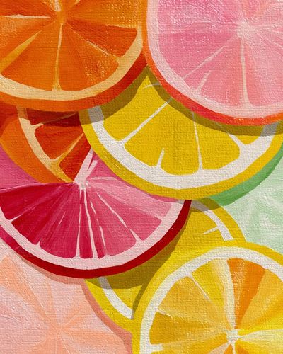 Citrus Slices Colorful Poster. poster