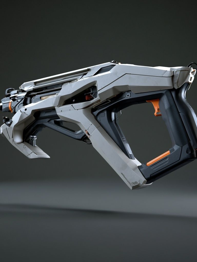 Futuristic Sci-Fi Blaster Poster. poster — illustration art