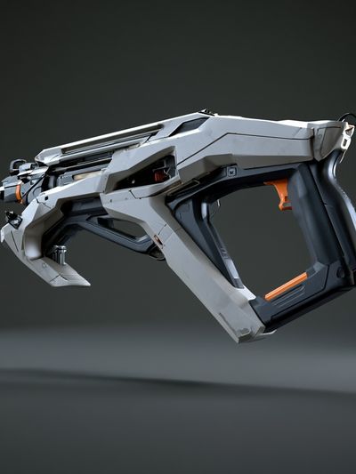 Futuristic Sci-Fi Blaster Poster. poster