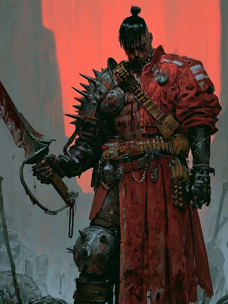 Samurai Warrior Digital Art Poster. poster detail
