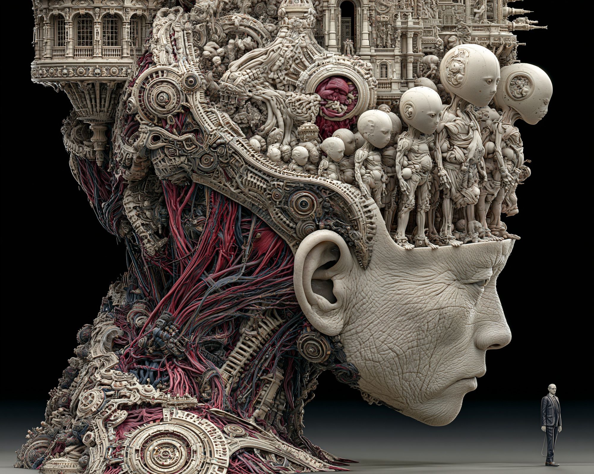 Surreal Giant Head Illustration Poster. poster — illustration art
