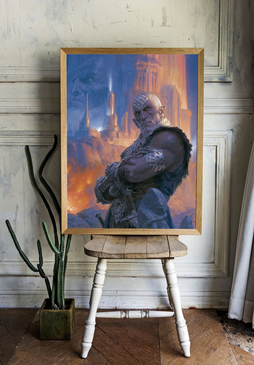 Fantasy Sorcerer — Digital Art Print. room preview