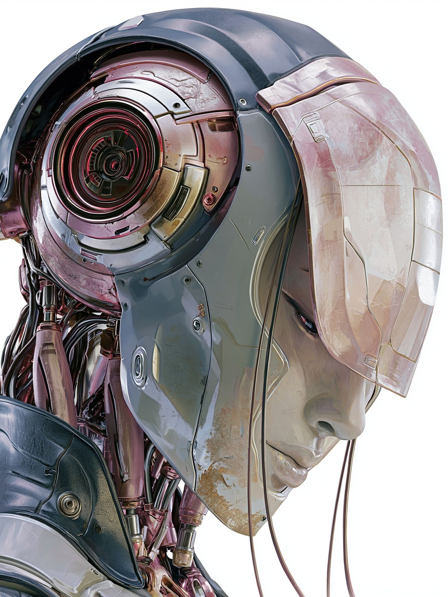 Cybernetic Portrait — Illustration Print. poster — illustration art
