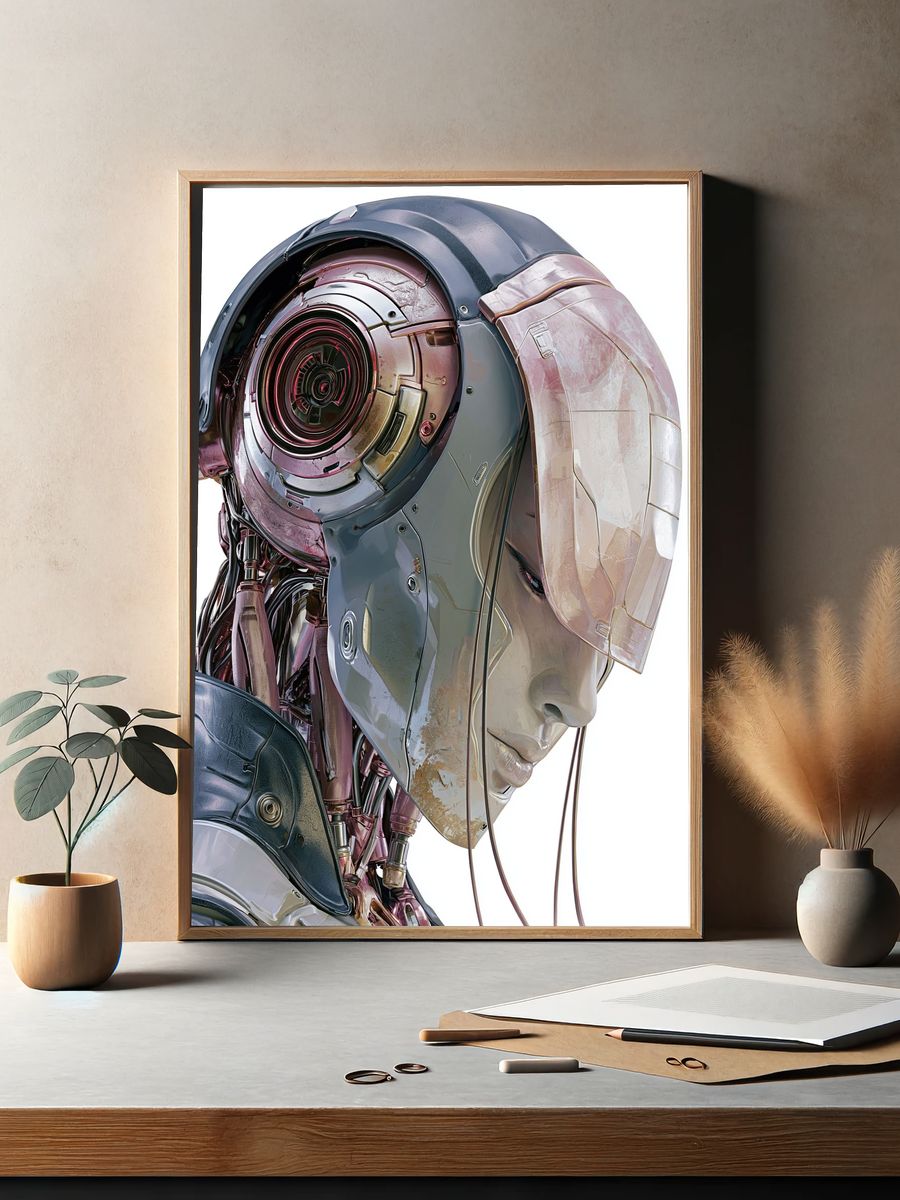 Cybernetic Portrait — Illustration Print. — room view 2