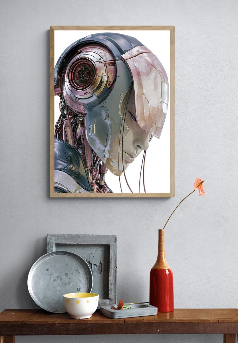 Cybernetic Portrait — Illustration Print. — room view 3