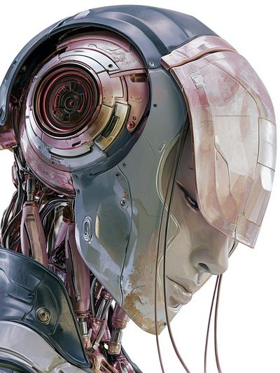 Cybernetic Portrait — Illustration Print. poster