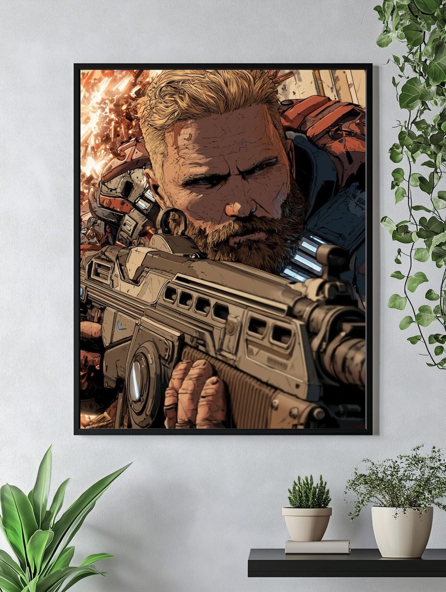 Sci-Fi Soldier Action Poster. — room view 4