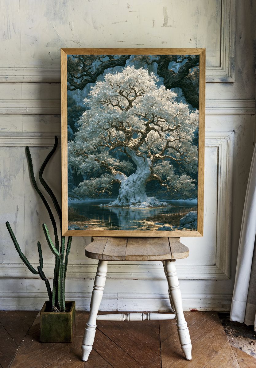Enchanted Crystal Tree Poster. — room view 1