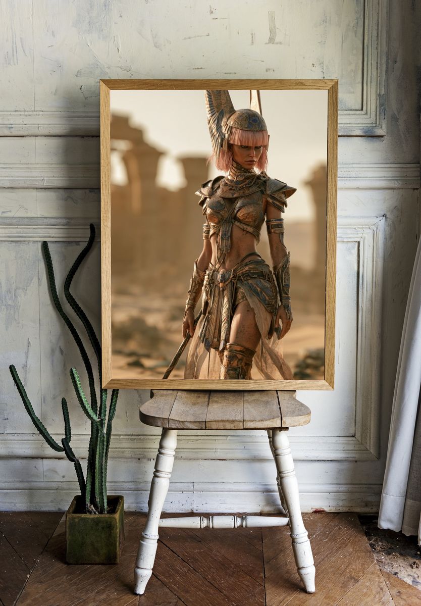 Desert Warrior Fantasy Poster. — room view 1