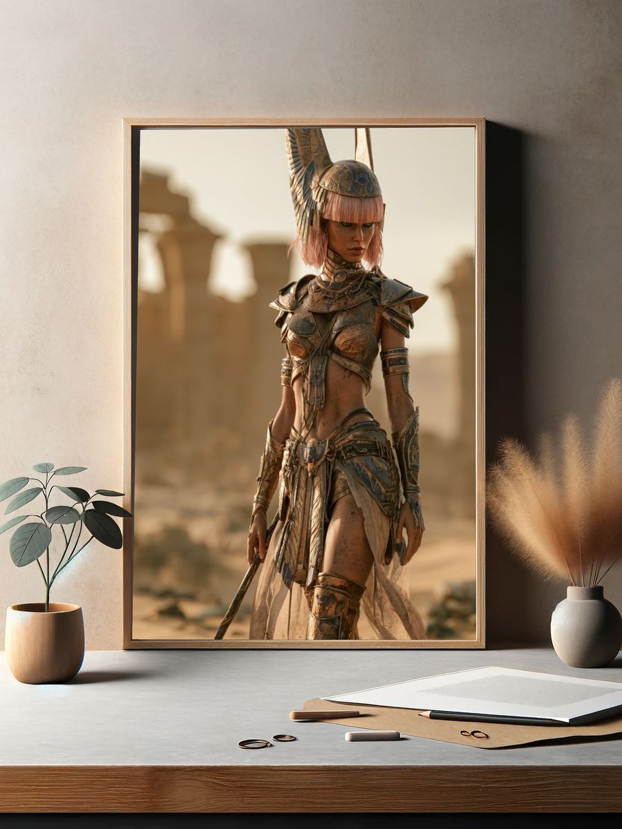 Desert Warrior Fantasy Poster. — room view 2