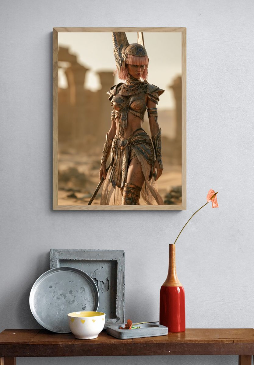 Desert Warrior Fantasy Poster. — room view 3