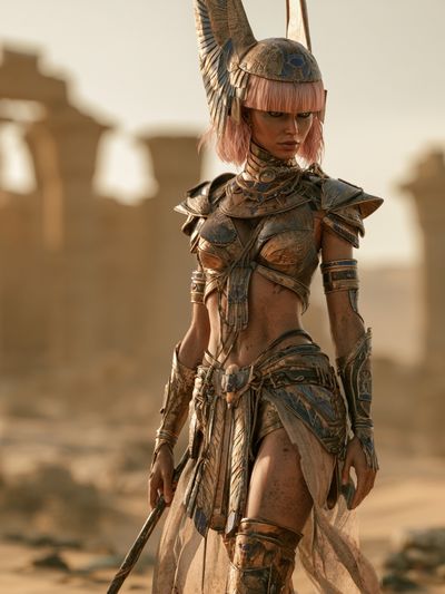 Desert Warrior Fantasy Poster. poster