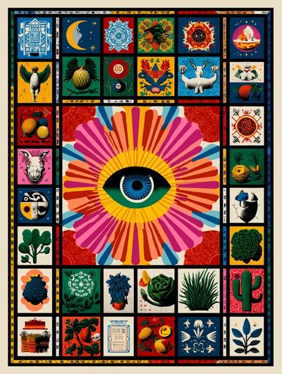 Surreal Eye Collage Poster. poster
