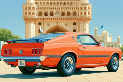 Mustang in Karachi — Illustration Print.