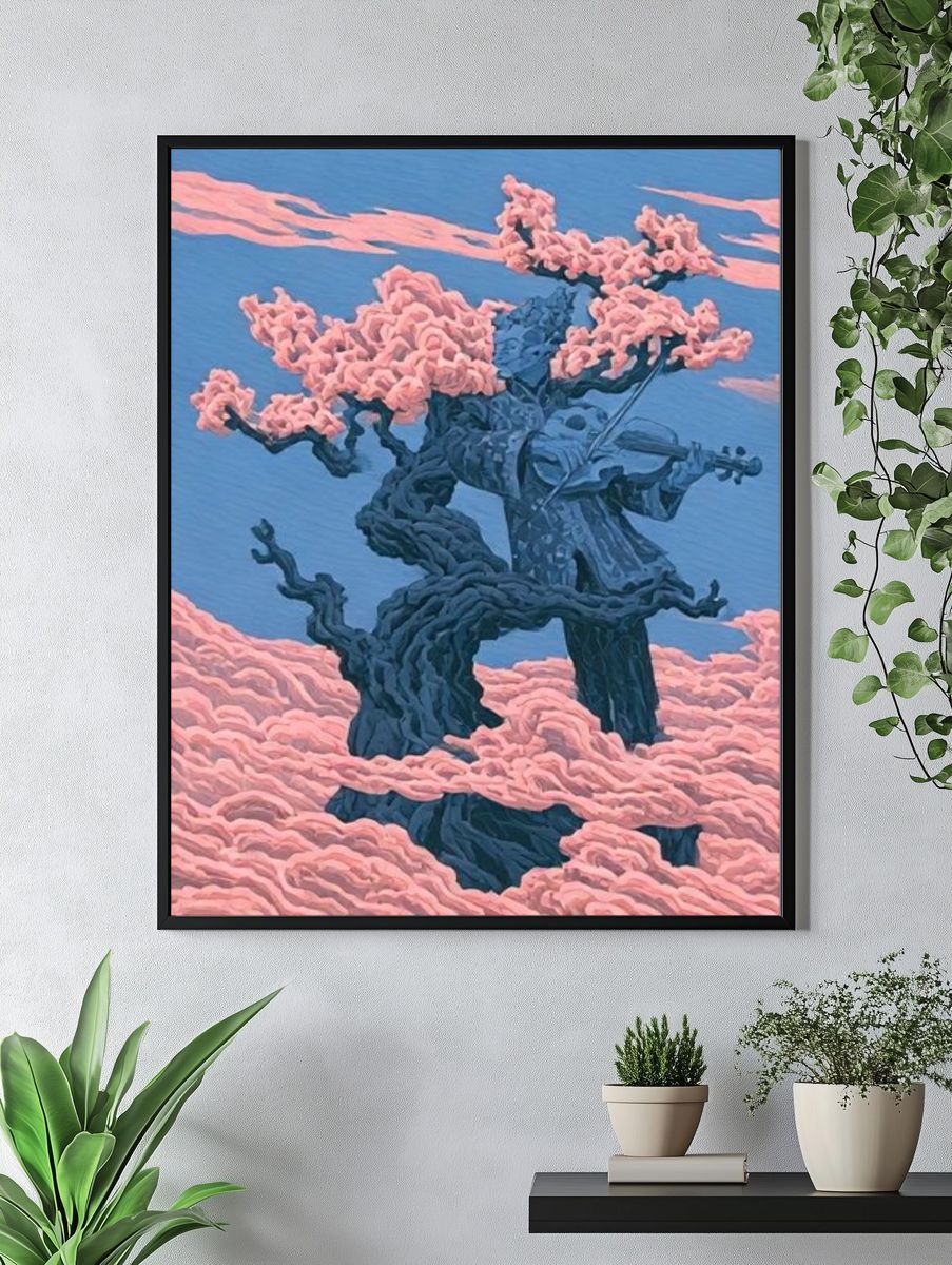 Cherry Stars Pop Art Poster. — room view 4