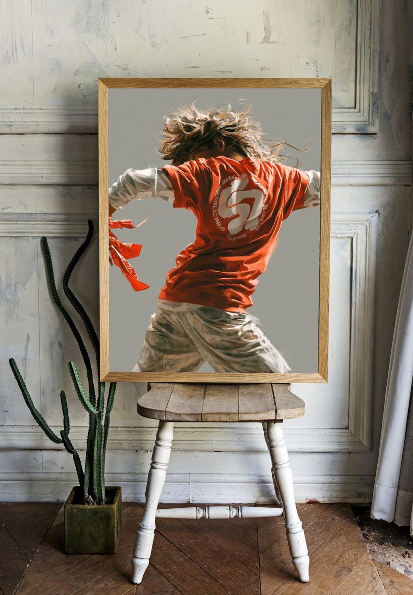 Dynamic Dancer Illustration Poster. — room view 1