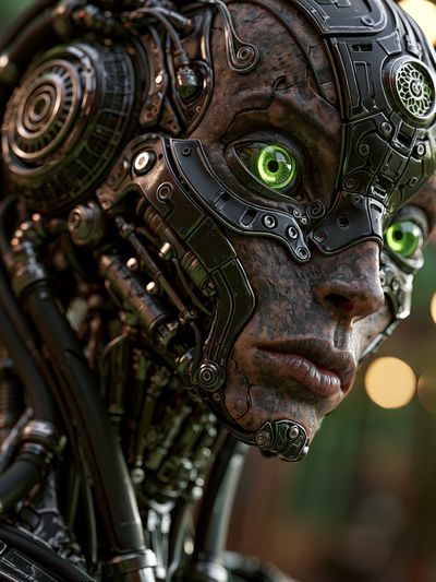 Cybernetic Portrait Print. poster