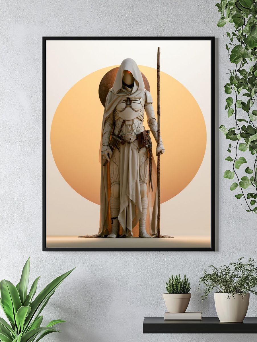 Forest Giant Face Sci-Fi Print. — room view 4