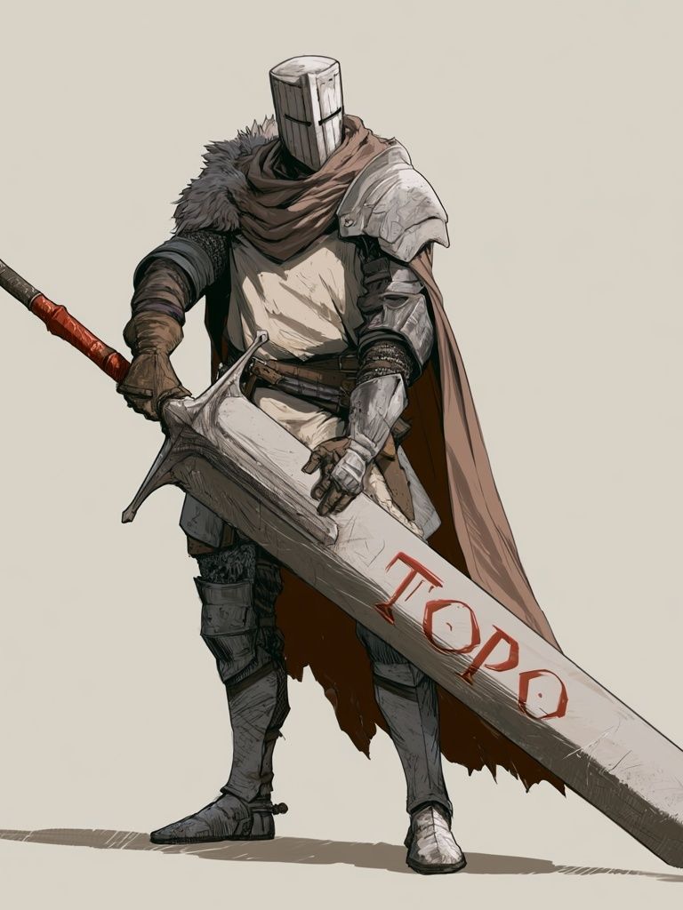 Armored Knight Fantasy Illustration Poster. poster detail