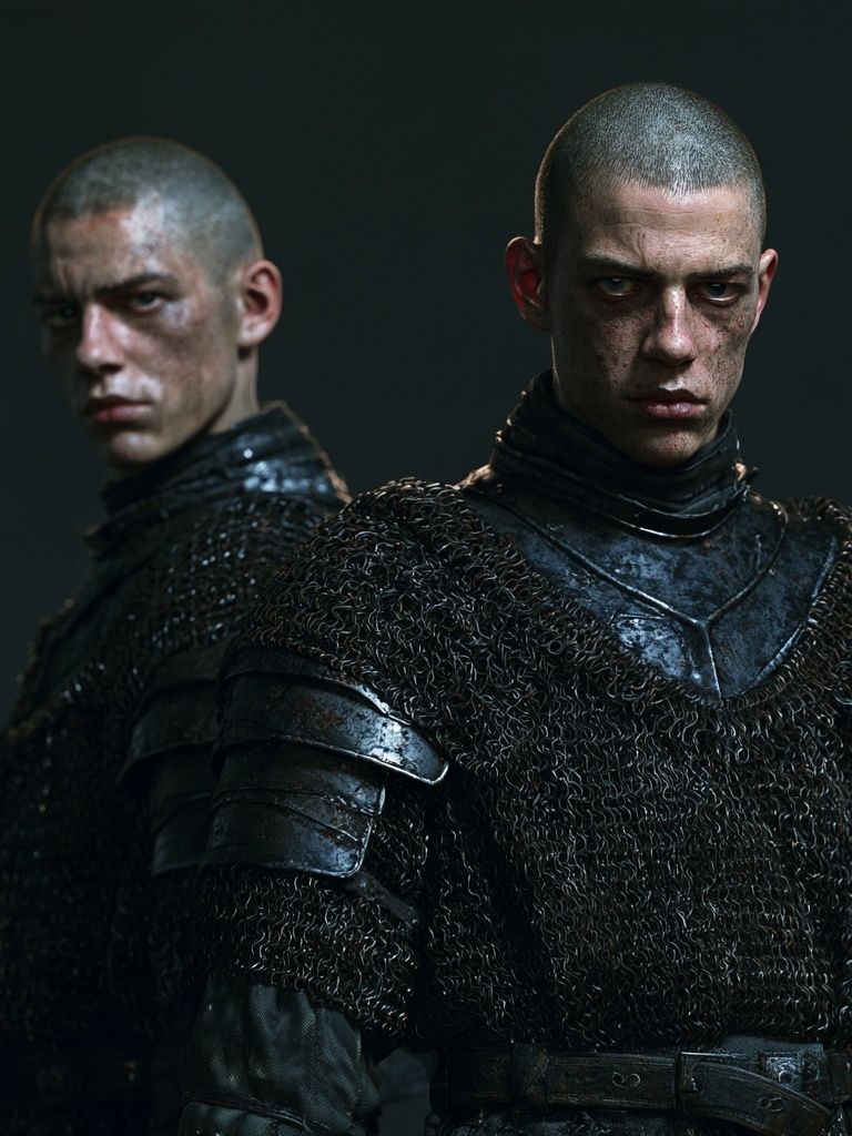 Dark Medieval Warriors Poster. poster detail